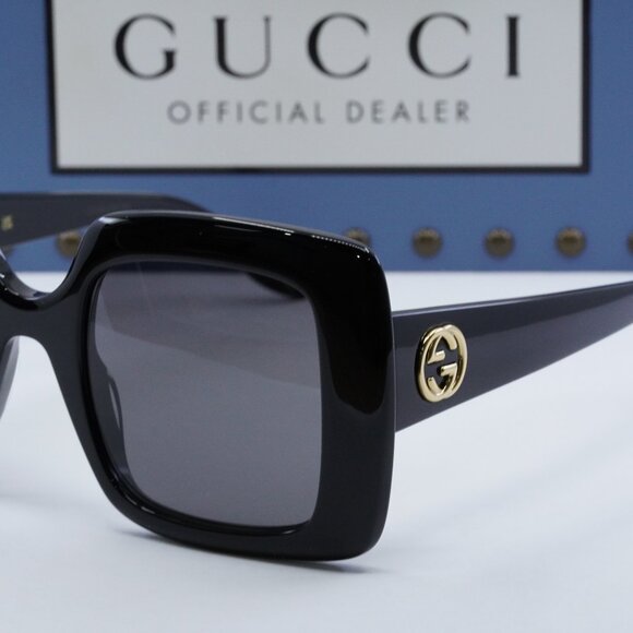 Gucci GG0896S 001 Square Sunglasses - Black/Grey - Picture 2 of 10
